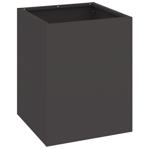 vidaXL Cache-pot de jardin Noir 32 x 32 x 40 cm Acier laminé à froid