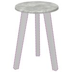 vidaXL Plateau de table Gris béton 30 x 30 x 1 5 cm Bois d'ingénierie