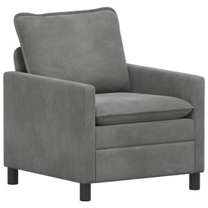 vidaXL Canapé Gris foncé 76 x 81 x 87 5 cm Velours