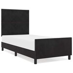 vidaXL Cadre de lit avec tête de lit Noir 100 x 200 cm Velours
