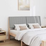 vidaXL Tête de lit capitonnée Gris clair 150 cm Pin massif