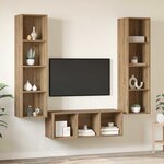 vidaXL Ensemble de meubles TV 3 Pièces chêne artisanal 37 x 37 x 142.5 cm