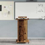 vidaXL Podium avec roue Bois ancien 55 x 55 x 107 cm Bois d'ingénierie