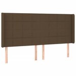 vidaXL Sommier à lattes de lit matelas et LED Marron foncé 200x200 cm
