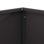 vidaXL Braise Noir 80 x 80 x 40 cm Acier laminé à froid