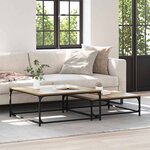 vidaXL Table basse 2 Pièces Chêne artisanal Bois d'ingénierie