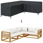 vidaXL Housse pour meubles Noir 250 x 180 x 80 cm Tissu Oxford 600D