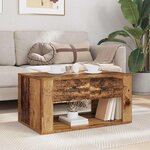 vidaXL Table basse Bois Ancien 80 x 50 x 40 cm Bois d'ingénierie