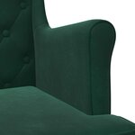 vidaXL Fauteuil Vert foncé Velours