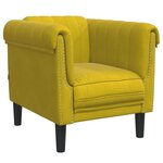 vidaXL Ensemble de canapés 3 Pièces jaune velours