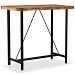 vidaXL Table de bar Bois massif de récupération 120x60x107 cm