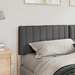 vidaXL Tête de lit capitonnée Brun et gris foncé 180 cm Pin massif