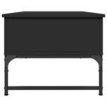 vidaXL Table basse noir 100x50x40 cm bois d'ingénierie et métal