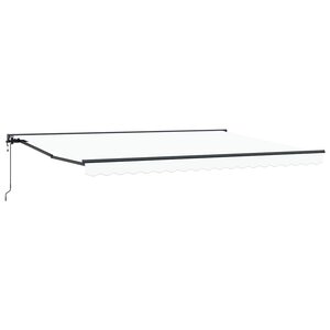 vidaXL Auvent Rétractable Blanc 450x300 cm tissu