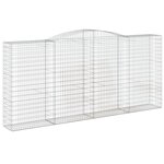 vidaXL Panier de gabions arqué 400x50x180/200 cm Fer galvanisé