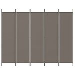 vidaXL Cloison de séparation 5 panneaux Anthracite 250x200 cm Tissu