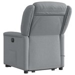 vidaXL Fauteuil de massage inclinable Gris clair Tissu