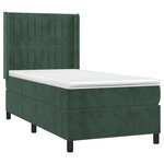 vidaXL Sommier à lattes de lit matelas LED Vert foncé 80x200cm Velours