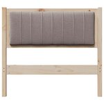 vidaXL Tête de lit capitonnée avec tête de lit Marron 90 cm Pin massif