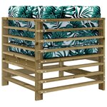 vidaXL Canapés d'angle avec coussins 2 Pièces bois de pin imprégné
