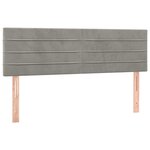 vidaXL Sommier à lattes de lit et matelas Gris clair 140x200cm Velours