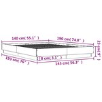 vidaXL Cadre de lit chêne sonoma 140x190 cm bois d'ingénierie