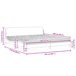 vidaXL Lit avec matelas bleu 200x200 cm velours