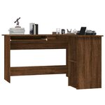 vidaXL Bureau d'angle chêne marron 120x140x75 cm bois d'ingénierie