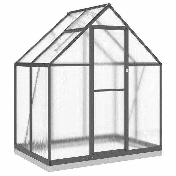 vidaXL Serre avec cadre de base anthracite 169x114x202 cm aluminium