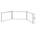 Easy Camp Brise-vent 500x140 cm Gris