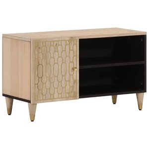 vidaXL Meuble TV 80x31x46 cm bois massif de manguier