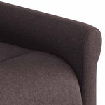 vidaXL Fauteuil de massage inclinable Marron foncé Tissu