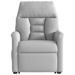 vidaXL Fauteuil inclinable de massage électrique gris nuage tissu