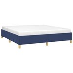 vidaXL Cadre de lit bleu 160x200 cm tissu