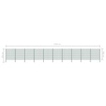 Vidaxl panneau de clôture avec poteaux fer 17 x 2 m vert