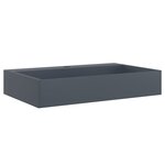 vidaXL Vasque 60x38x11 cm fonte minérale/marbre anthracite