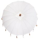 vidaXL Parasol Crème x 250 cm Coton et bois massif