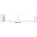 vidaXL Auvent latéral rétractable Crème 220x1000 cm
