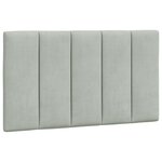 vidaXL Cadre de lit avec LED sans matelas gris clair 90x190 cm velours