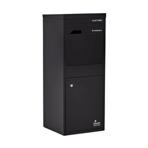 Boîte à colis Large Noir 2 portes Acier galvanisé SMART PARCEL BOX®