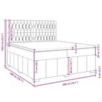 vidaXL Sommier à lattes de lit avec matelas Taupe 200x200 cm Tissu