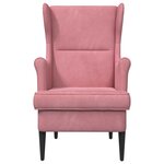 vidaXL Fauteuil Rose Velours