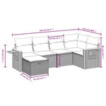 vidaXL Salon de jardin avec coussins 6 Pièces beige résine tressée