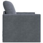 vidaXL Canapé-lit avec coussin Gris foncé 74 x 77 x 81 cm Velours
