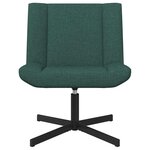 vidaXL Chaise pivotante Vert foncé 63 x 75 x 76 cm tissu