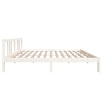 vidaXL Cadre de lit Blanc Bois massif 160x200 cm