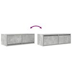 vidaXL Meuble TV gris béton 80x31x25 5 cm bois d'ingénierie