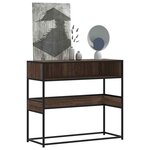 vidaXL Table console chêne marron 90x35x80 cm bois d'ingénierie