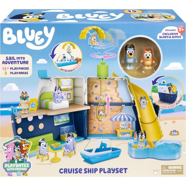 Moose Toys 19393 - Bluey Bateau de croisière avec toboggan