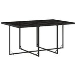 vidaXL Ensemble à manger de jardin coussins 7Pièces Noir Résine tressée